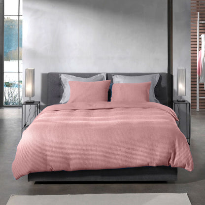 Dekbedovertrek Wafel - 100% katoen - Roze