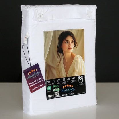 Dekbedovertrek Wafel - 100% katoen - wit