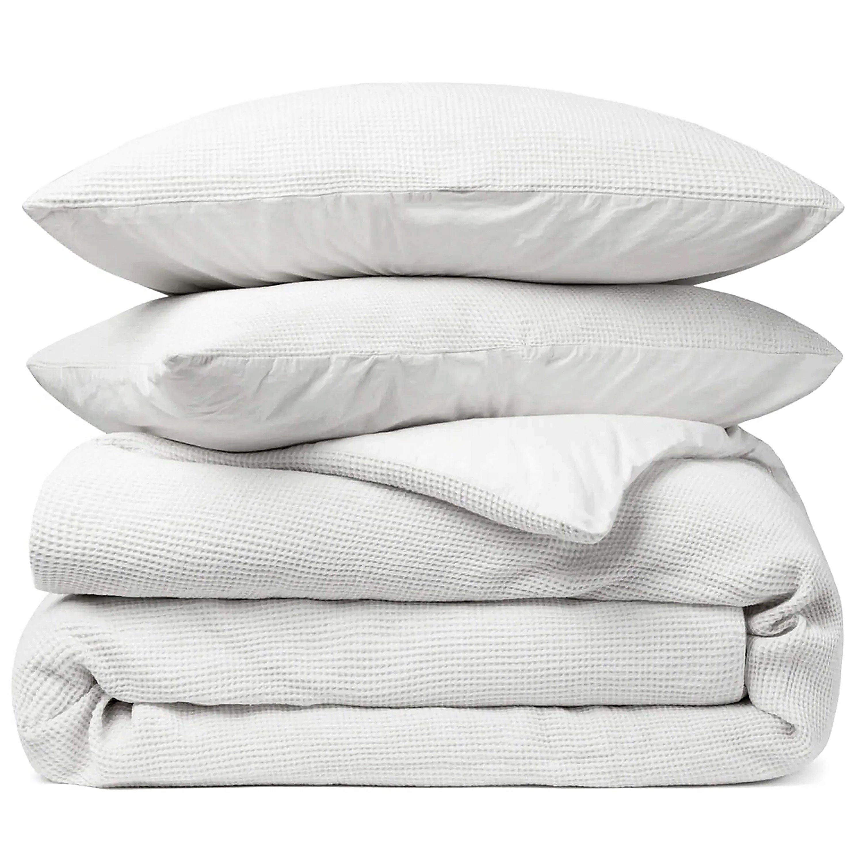 Dekbedovertrek Wafel - 100% katoen - wit