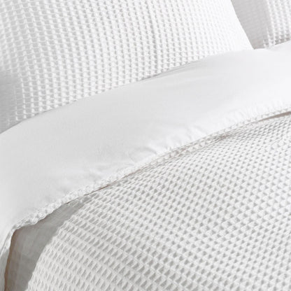 Dekbedovertrek Wafel - 100% katoen - wit