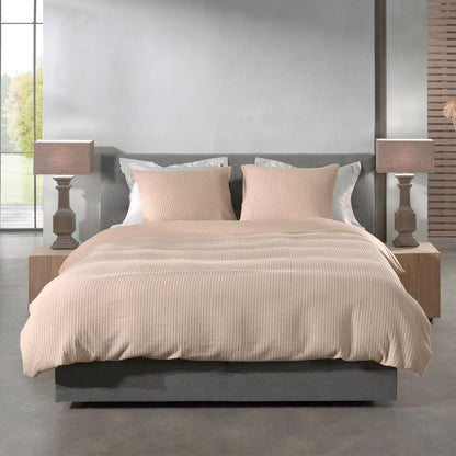 Dekbedovertrek Wafel - 100% katoen - zand