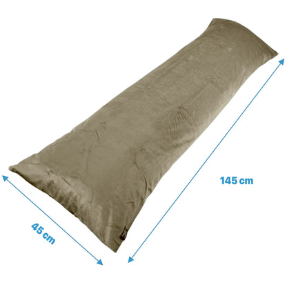 Velvet Fluwelen Lichaamskussen sloop - Body pillow - Taupe Grijs