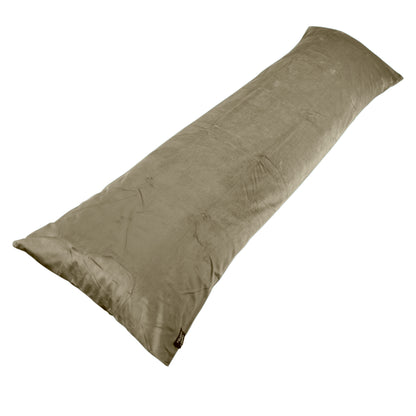 Velvet Velvet Body Pillow Cover - Body Pillow - Taupe Gray