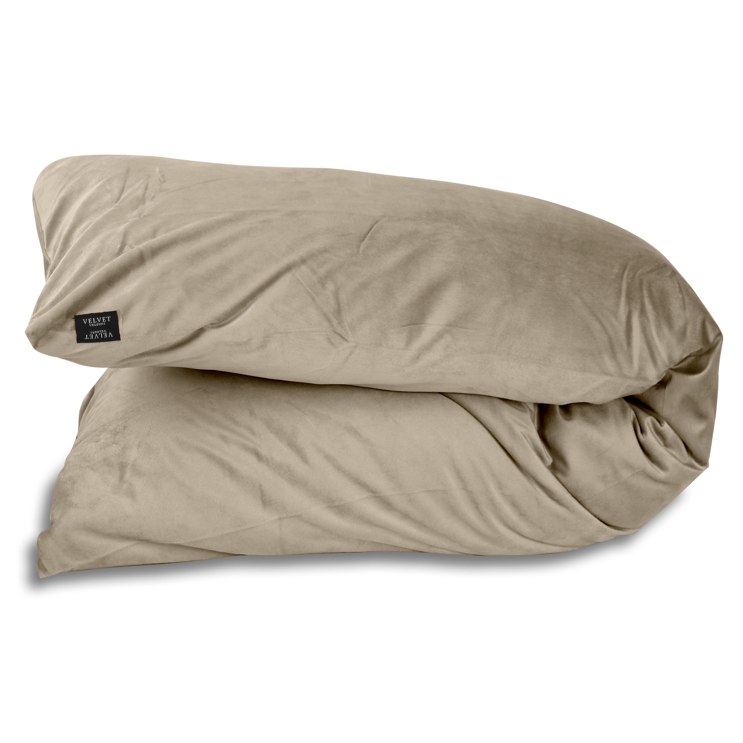 Velvet Fluwelen Lichaamskussen sloop - Body pillow - Taupe Grijs