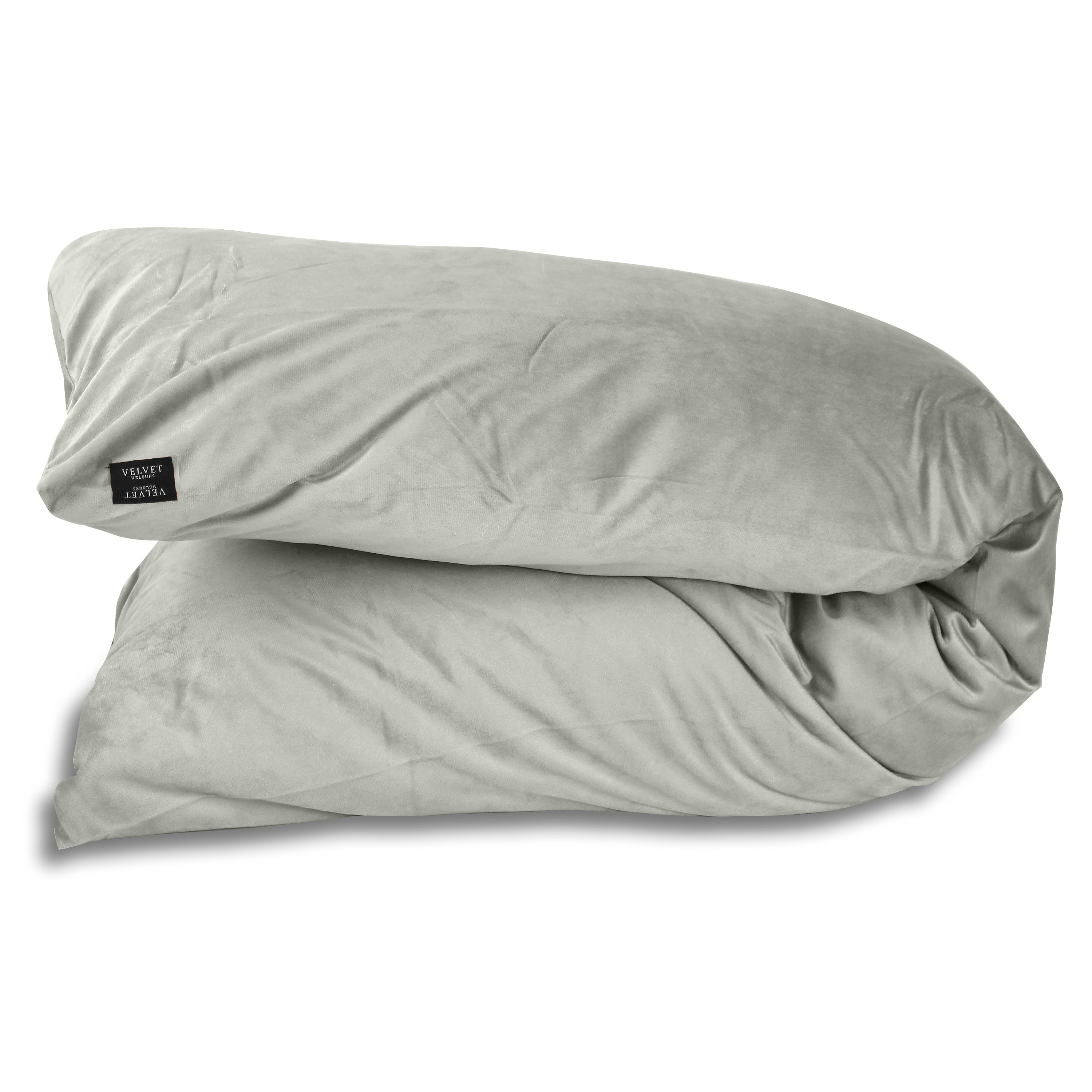 Velvet Fluwelen Lichaamskussen sloop - Body pillow - Zilver