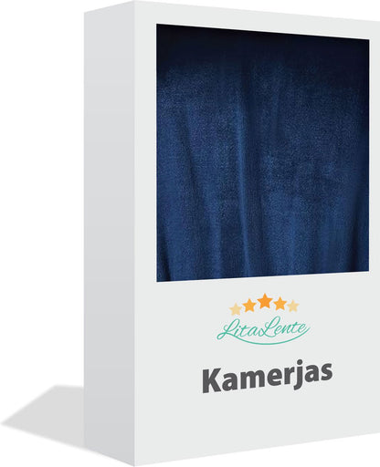 Kamerjas - fleece Badjas - sjaalkraag - Donkerblauw - 30 dagen uitproberen - Badjas Voor hem &amp; haar - Unisex Badjas - Unisex Kamerjas