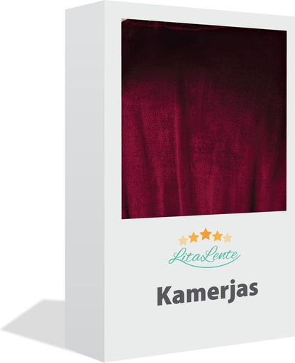 Kamerjas - fleece Badjas - sjaalkraag - Donkerrood - 30 dagen uitproberen - Badjas Voor hem &amp; haar - Unisex Badjas - Unisex Kamerjas