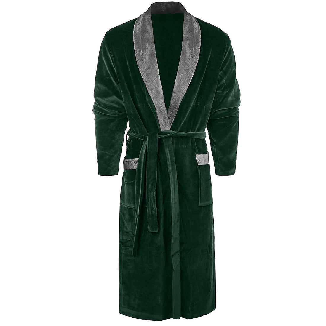 Dressing gown - fleece Bathrobe - shawl collar - Green - 30 day trial - Bathrobe For him &amp;amp; her - Unisex Bathrobe - Unisex Dressing gown