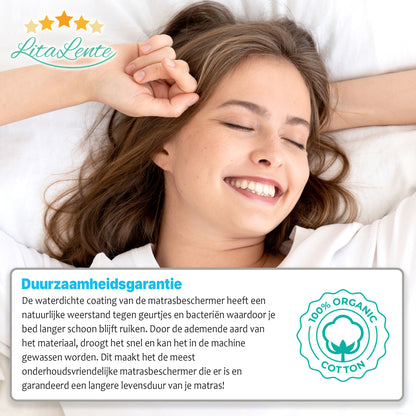 Waterdichte matrasbeschermer - 4 elastieken