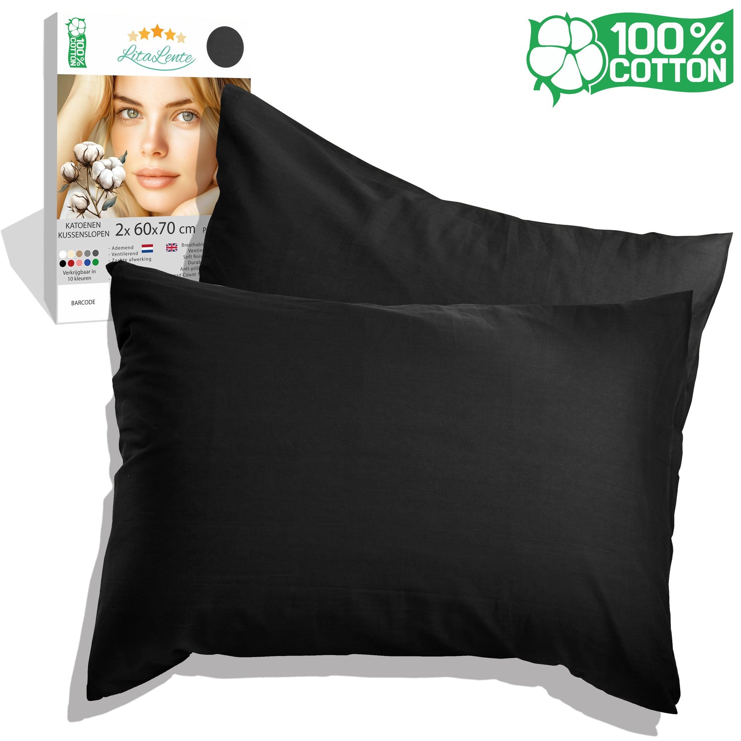 Twinzen® Taie Oreiller 65x65 (Lot de 2) - 100% Coton Jersey 150 GSM Twinzen® Taie Oreiller 65x65 (Lot de 2) - 100% Coton Jersey 150 GSM