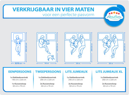 Dekbedovertrek Wafel - 100% katoen - Taupe