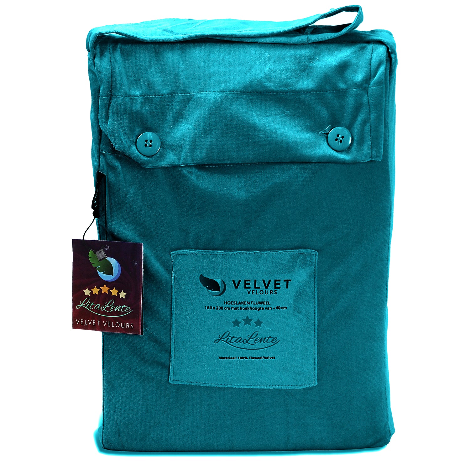 Duvet cover Velvet Couture - Velvet - Petrol Blue