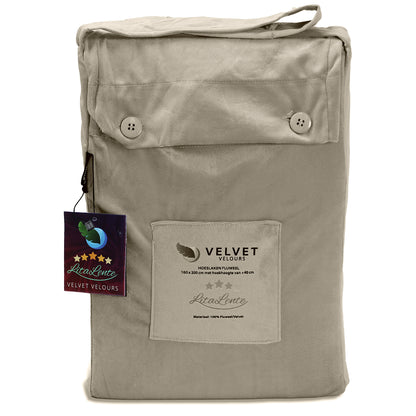 Duvet cover Velvet Couture - Velvet - Taupe-Grey