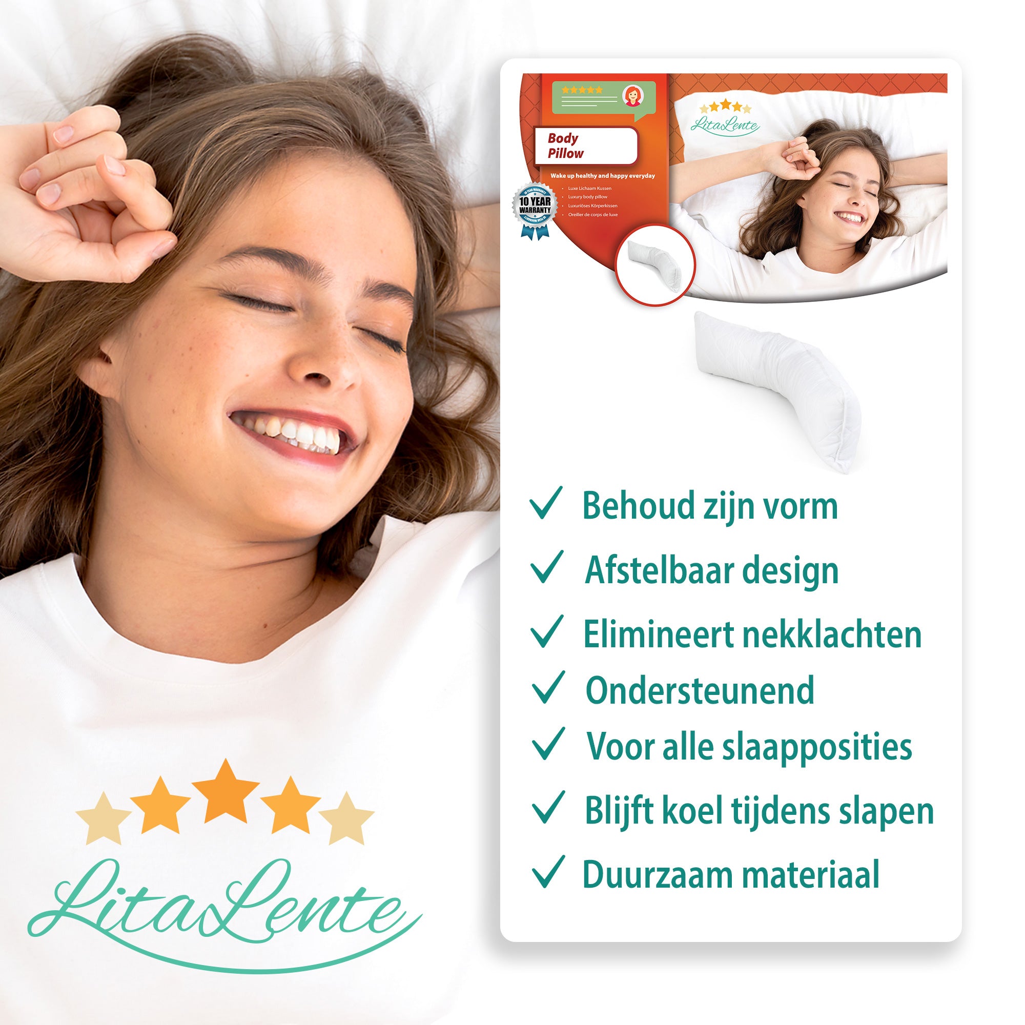 Ergonomic Body Pillow Body Pillow