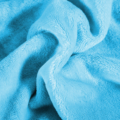 Fleece Plaid - Babyblauw - Fleece deken - hoogwaardige deken, zachte deken, microvezeldeken als bankhoes, sprei, plaid of woonkamerdeken, 150 x 200 cm