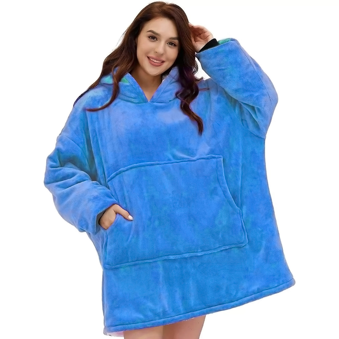 Hoodie Deken - Snuggie Cuddle - Licht Blauw