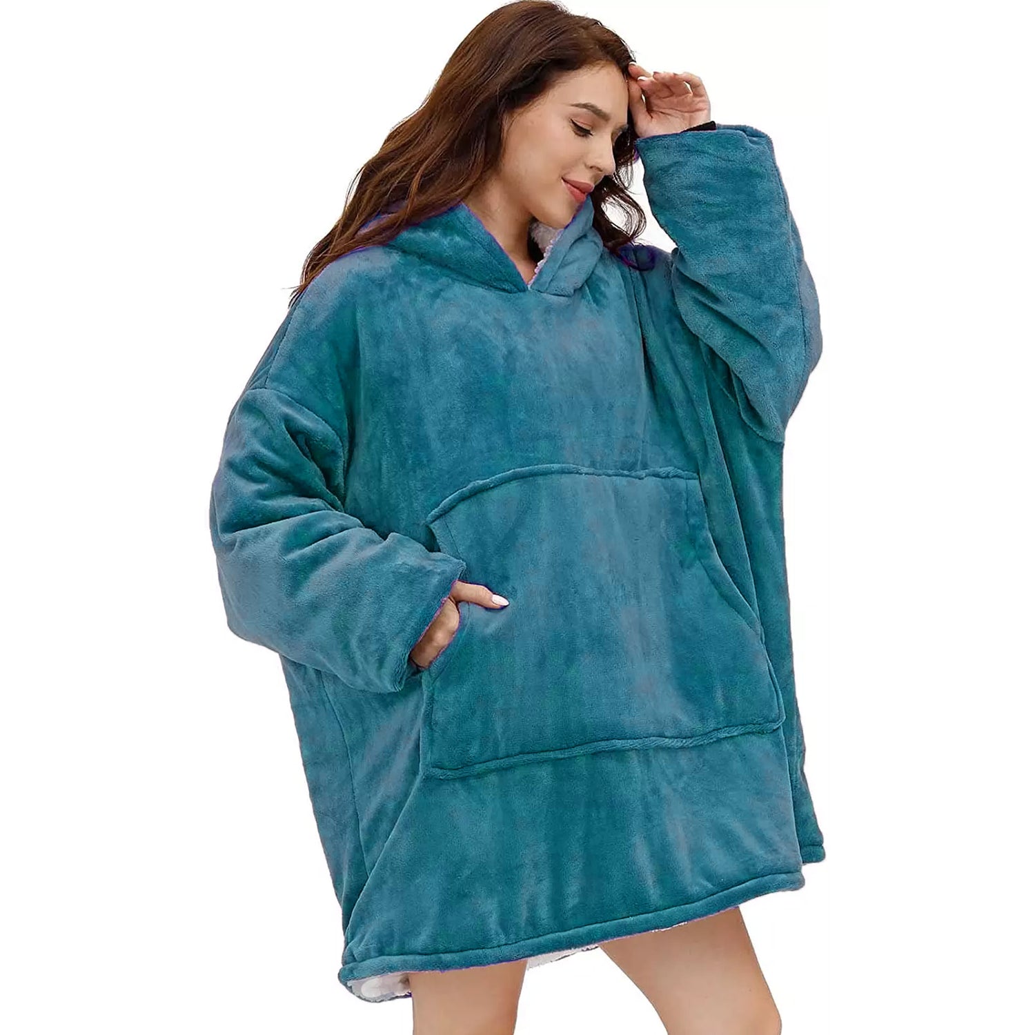 Hoodie Blanket - Snuggie Cuddle - Green