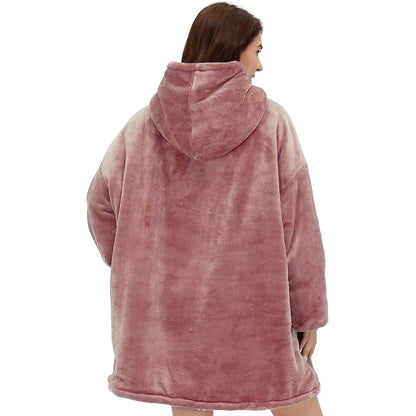 Hoodie Blanket - Snuggie Cuddle - Light Pink