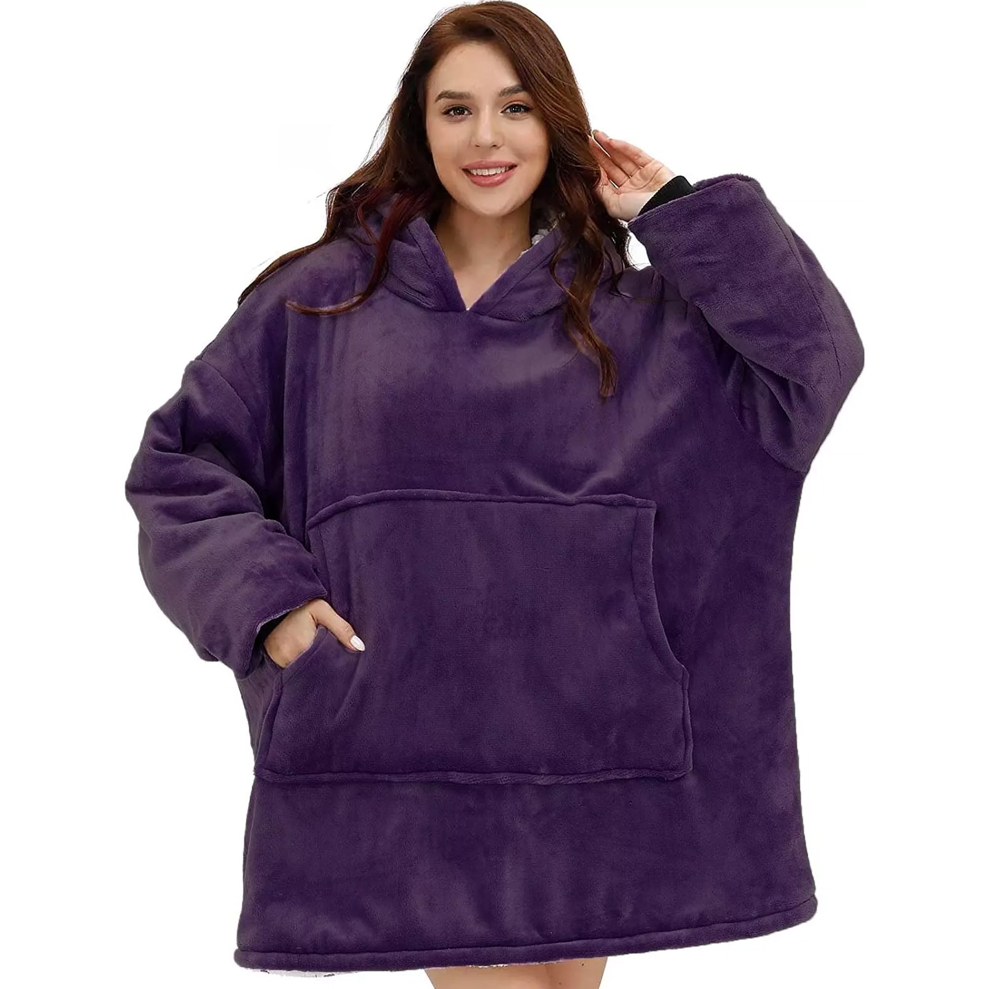 Hoodie Blanket Snuggie Cuddle Purple