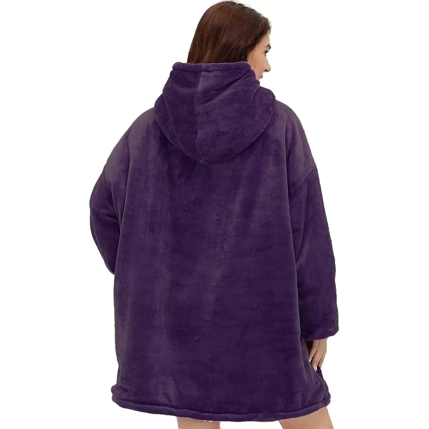 Hoodie Blanket - Snuggie Cuddle - Purple