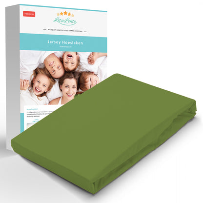 Jersey Fitted Sheet - olive green - fitted sheet