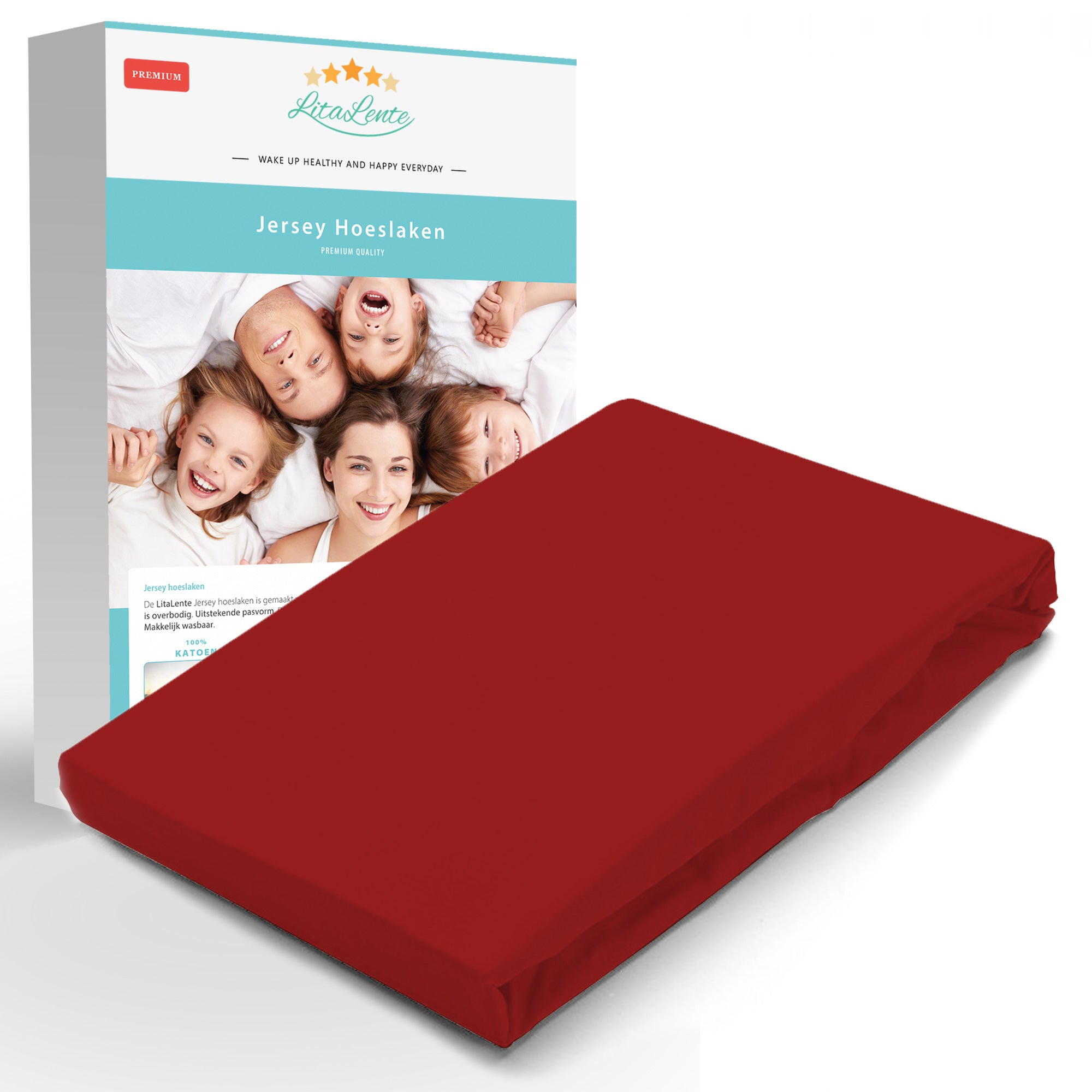 Jersey Fitted Sheet - Red - fitted sheet