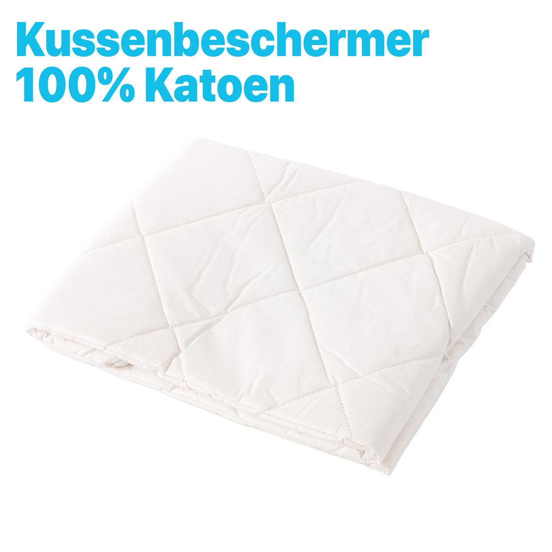 2x Pillow Protector Cotton White/Cream - 60x70 - Antibacterial Pillow Protector - Pillow Protector - Pillow Protector With Zipper - Pillowcase - Pillow Protector Cotton 2 pieces - Molton Pillowcases